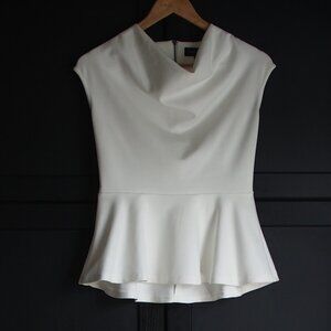 Industry 212 | Sleeveless Cowl Neck Peplum Ponte Knit Top